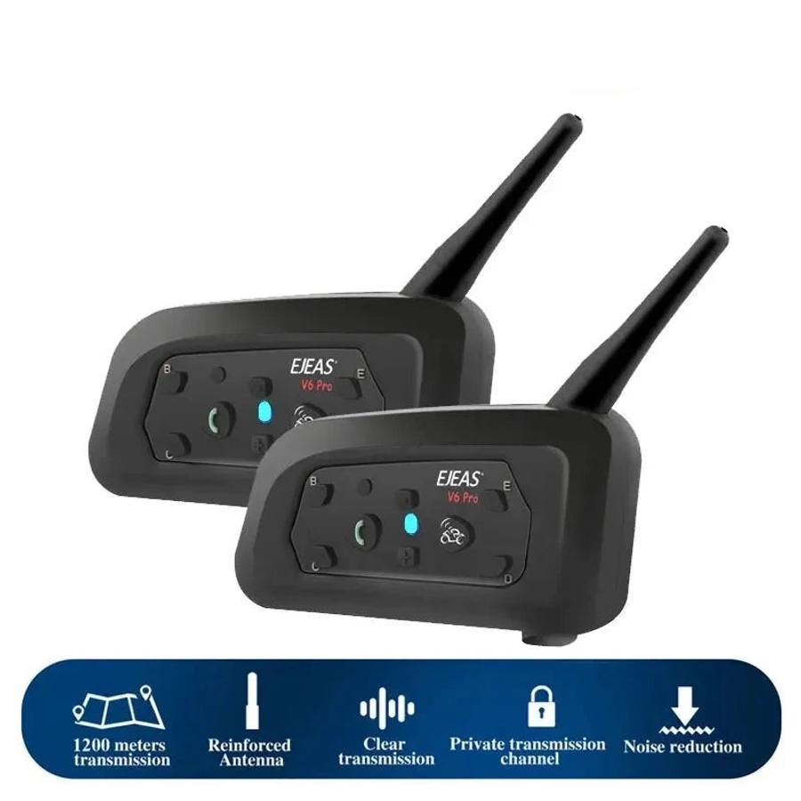 אינטרקום בלוטות׳ Ejeas V6 Pro לקסדה